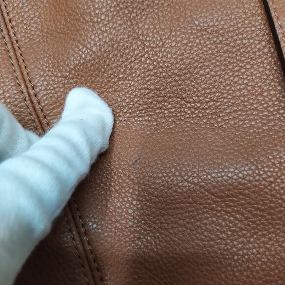 Coach Park Brown Leather Double Handles Zipper Closure Tote Bag - Picture 6 of 16